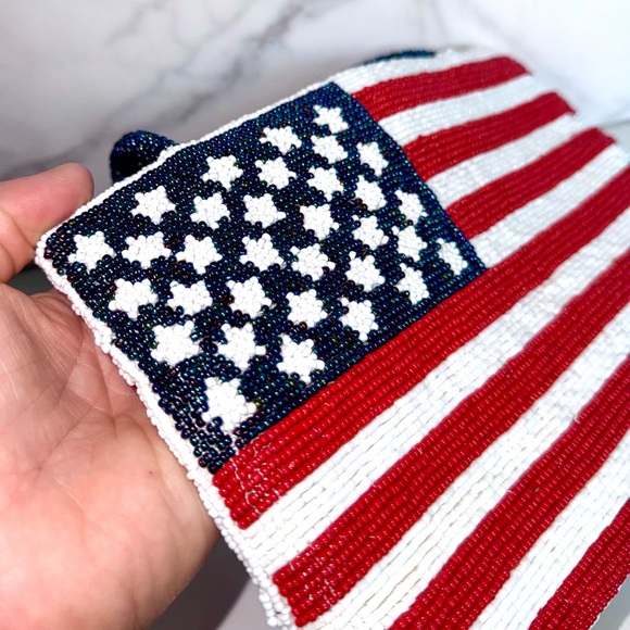 Valerie Stevens Patriotic Beaded Bag- Vintage - Picture 2 of 12